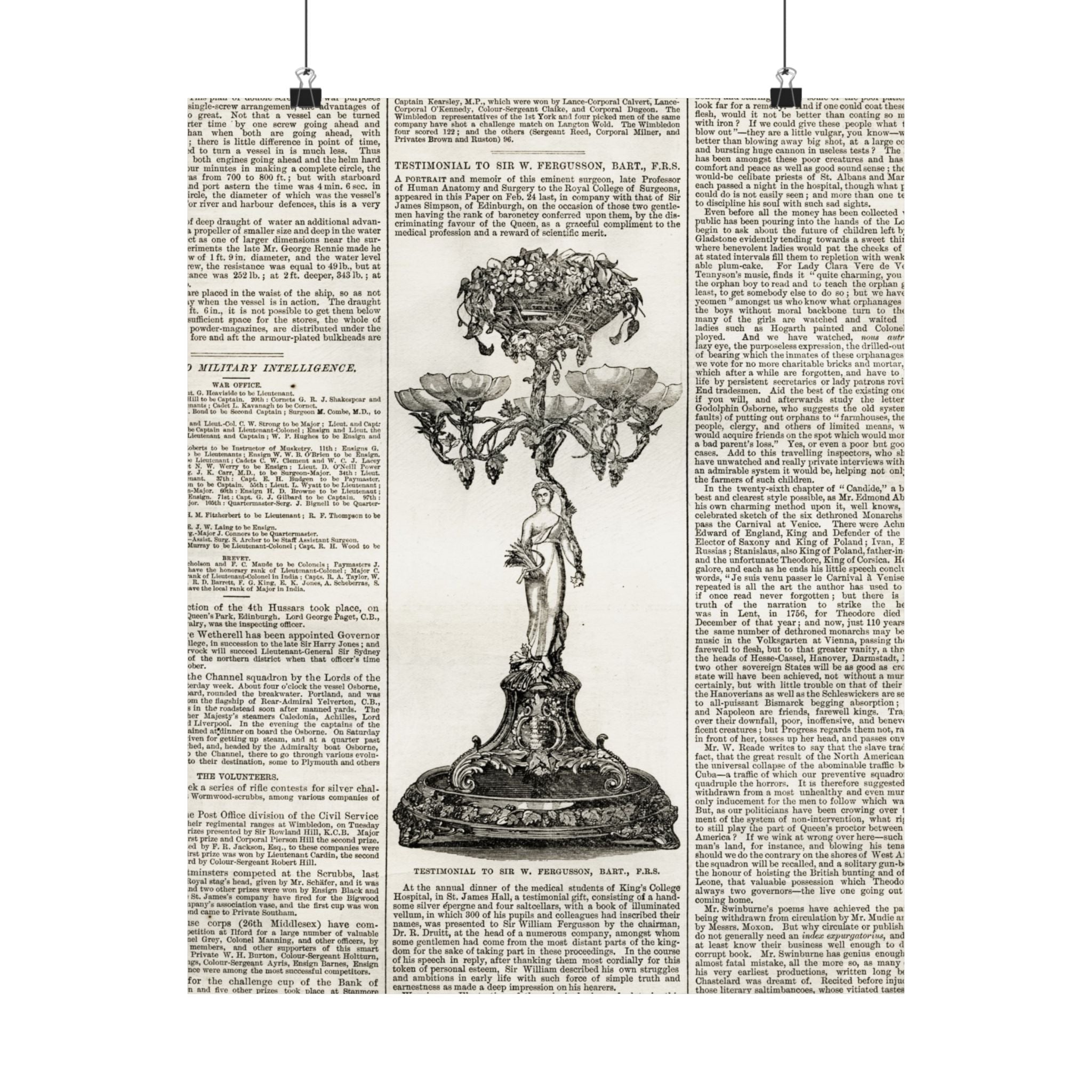 Vintage Botanical Dictionary Poster — Matte Vertical Wall Art