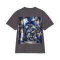 Artistic Portrait Tee — Blue Surreal Faces Graphic T-Shirt