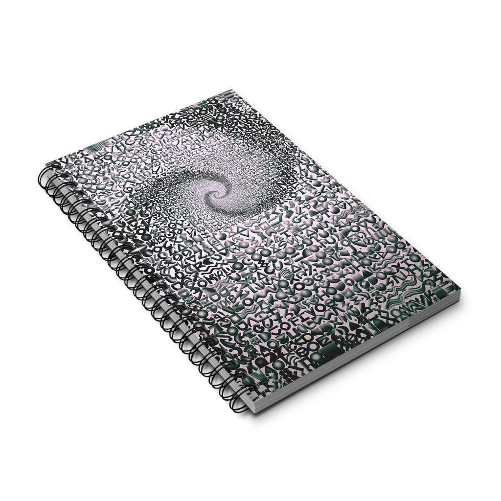 Spiral Notebook — Psychedelic Letter Swirl Spiral Journal