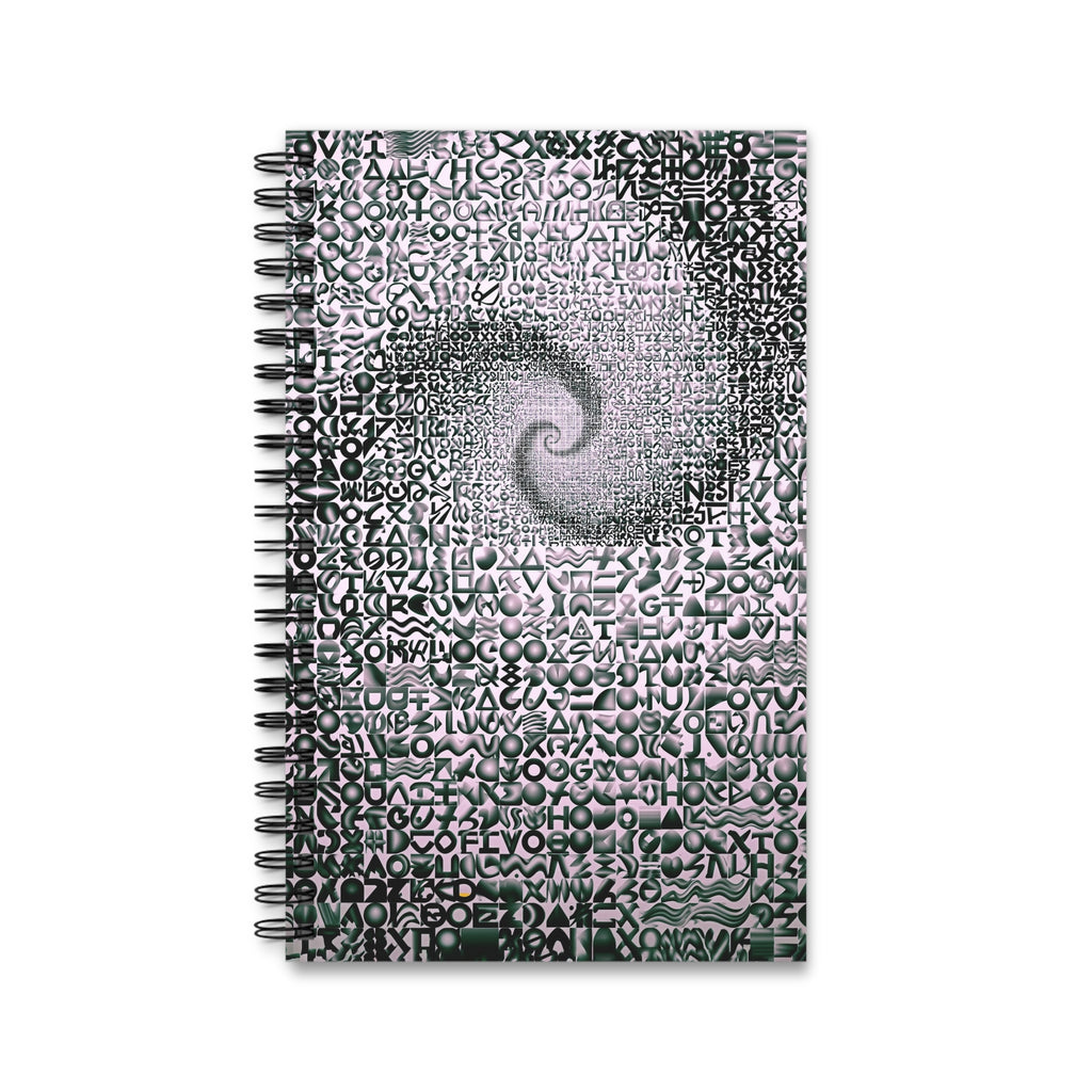 Spiral Notebook — Psychedelic Letter Swirl Spiral Journal