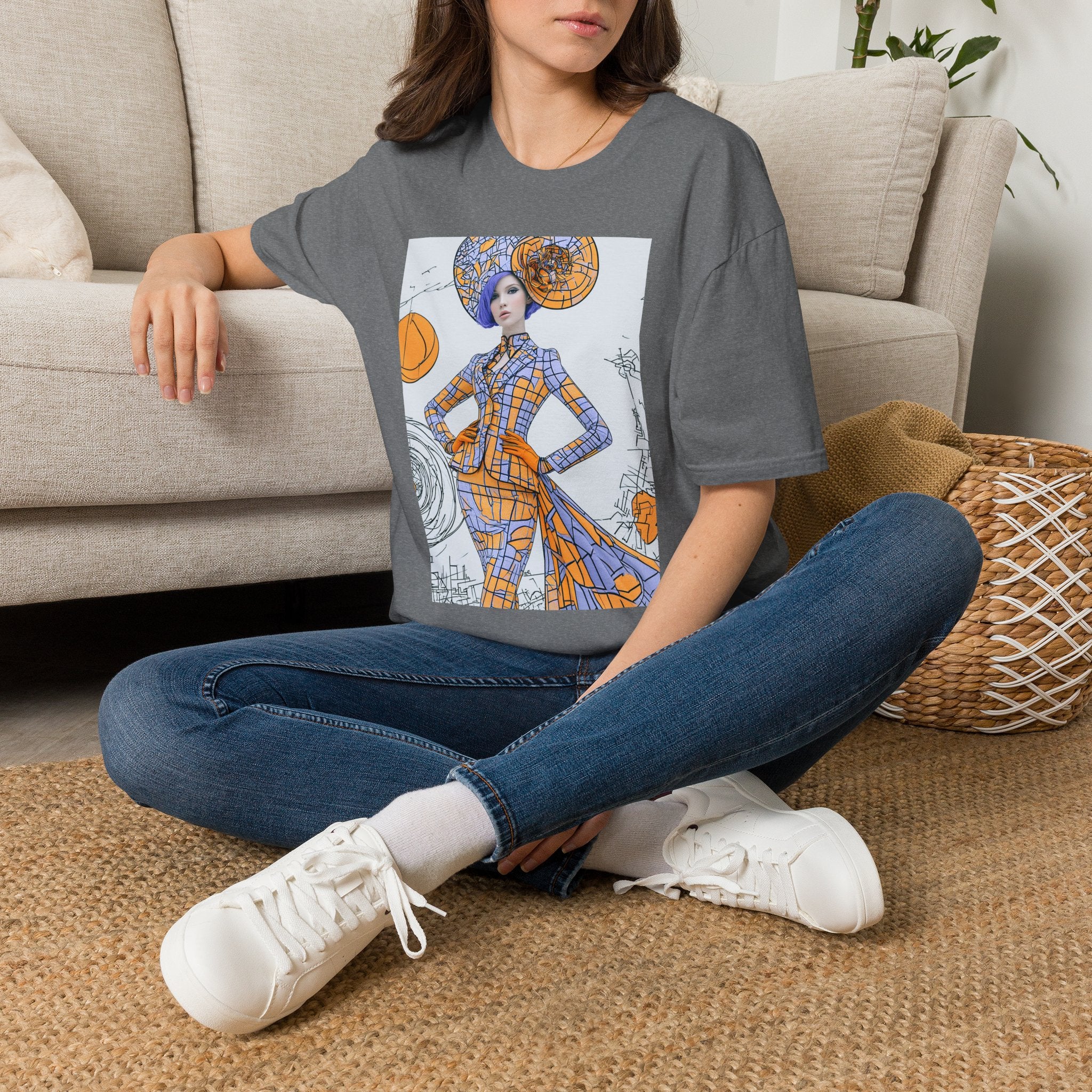 Art Nouveau Pumpkin Fashion T‑Shirt — Stylish Halloween Costume Tee