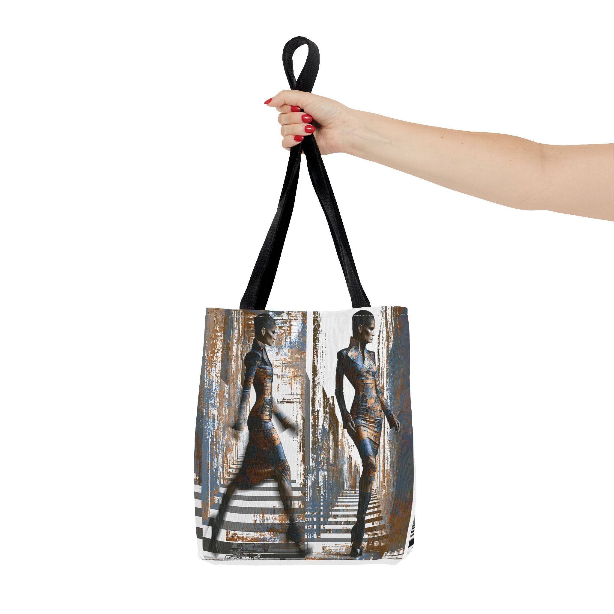 Fashion Photo Art Tote Bag — Stylish Urban Model Print AOP