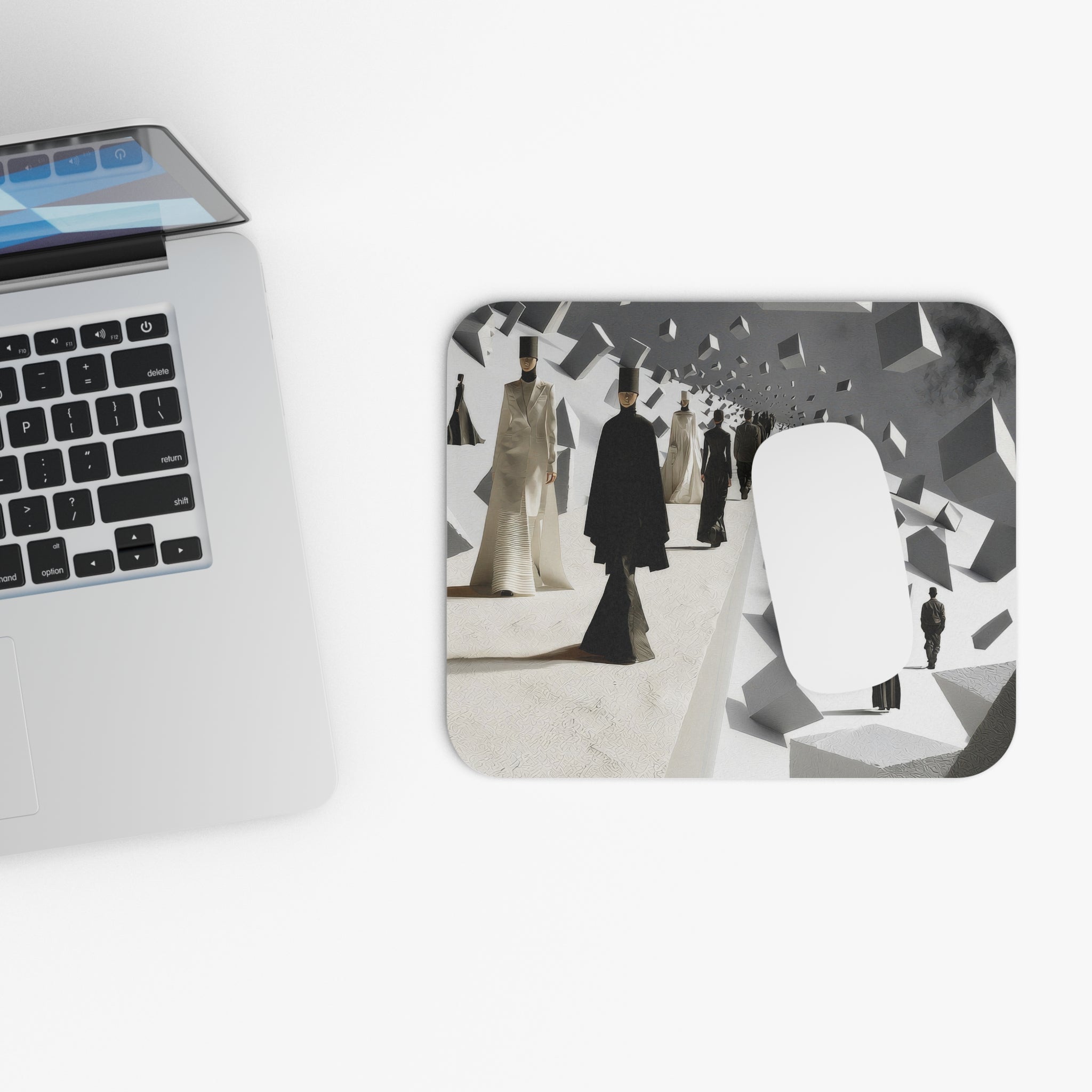 Surreal Runway Mouse Pad — Avant-Garde Fashion Desk Mat