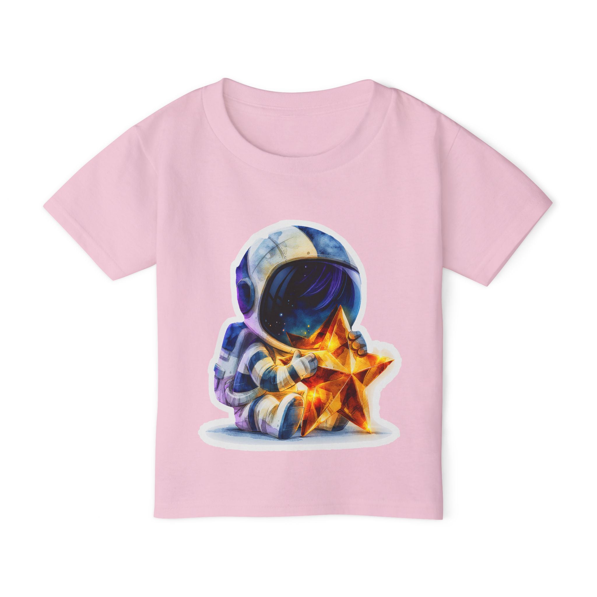 Toddler T-Shirt — Cute Astronaut Holding Star Space Tee