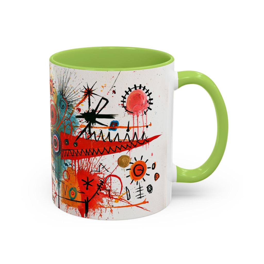 Abstract Monster Art Coffee Mug — Colorful Graffiti-Style Accent Mug (11/15oz)