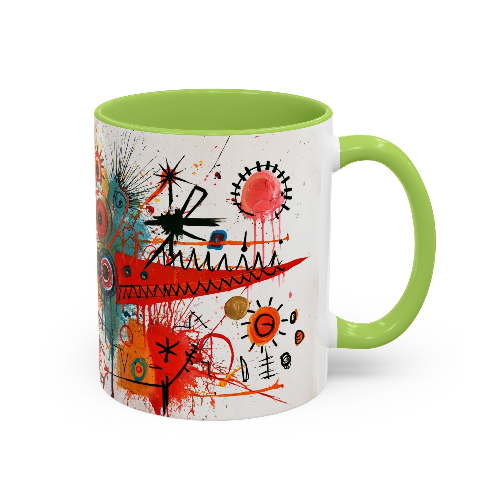 Abstract Monster Art Coffee Mug — Colorful Graffiti-Style Accent Mug (11/15oz)