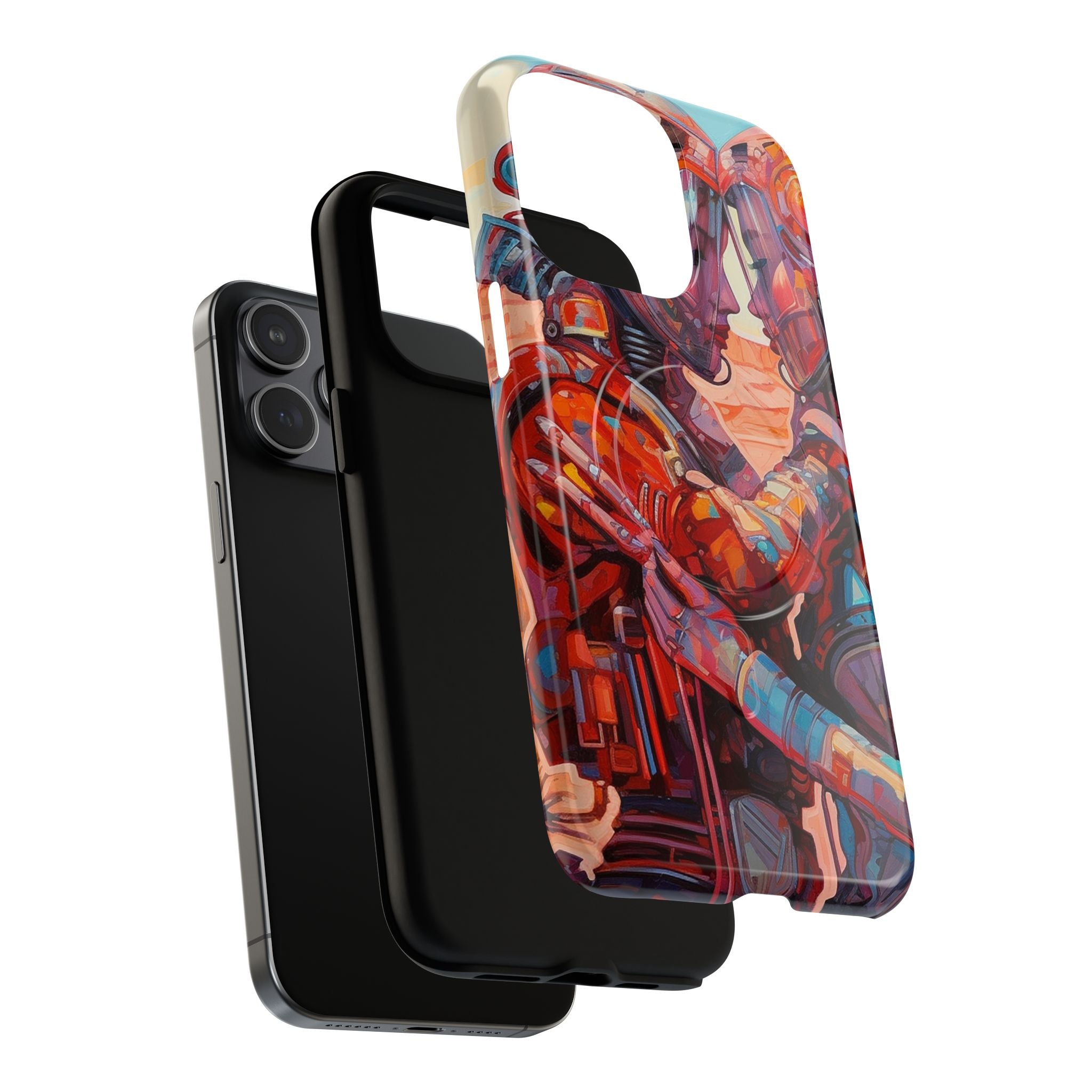 Phone Case — Colorful Futuristic Astronauts Magnetic Tough Case