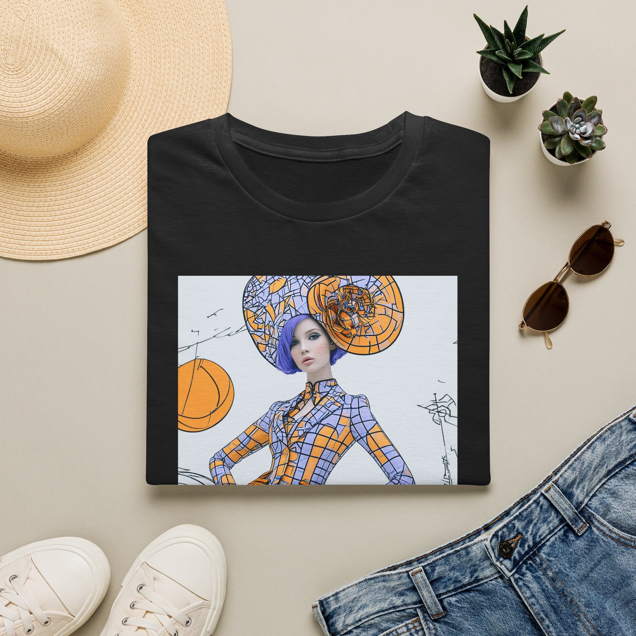 Art Nouveau Pumpkin Fashion T‑Shirt — Stylish Halloween Costume Tee