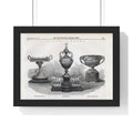 Framed Vintage Trophy Engraving Poster
