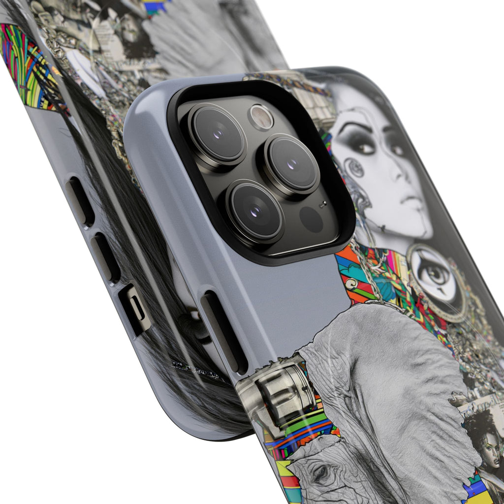 Artistic Elephant Collage Phone Case — Tough Magnetic Protective Cover