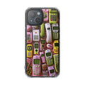 Retro Cell Phones Clear Magnetic Phone Case — Y2K Vintage Mobile Pattern