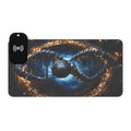 LED Wireless Charging Gaming Mouse Pad — DNA Sci‑Fi RGB Desk Mat