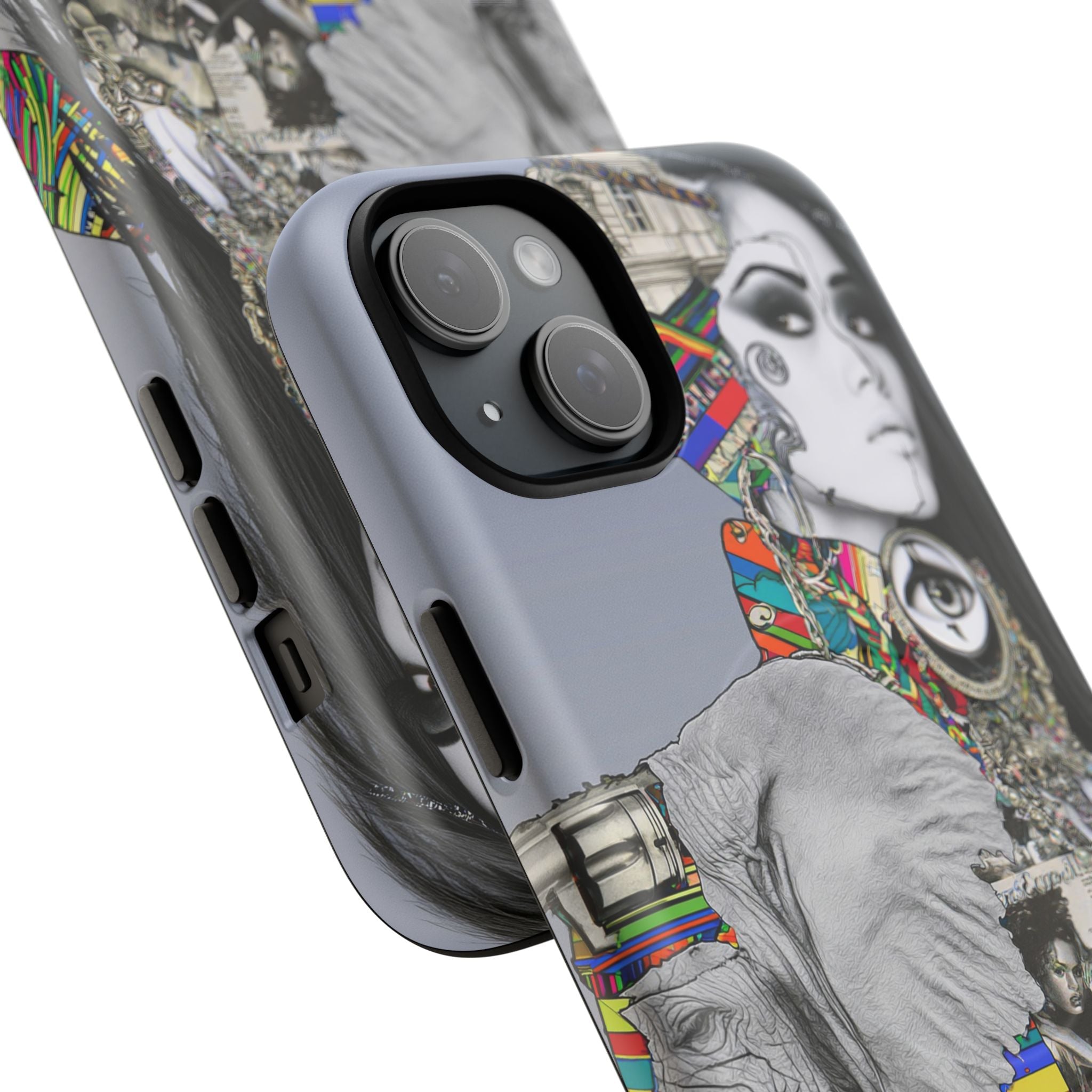 Artistic Elephant Collage Phone Case — Tough Magnetic Protective Cover