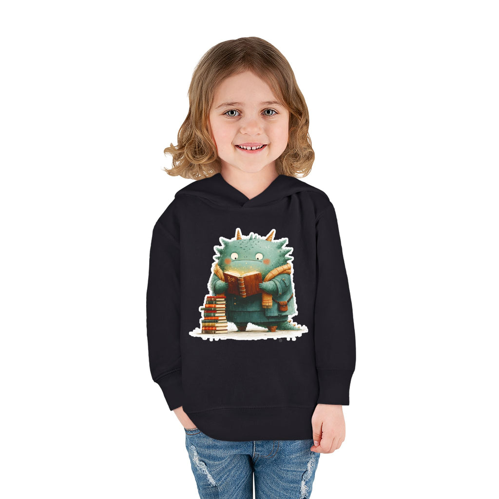 Toddler Hoodie — Cute Reading Monster Graphic Pullover