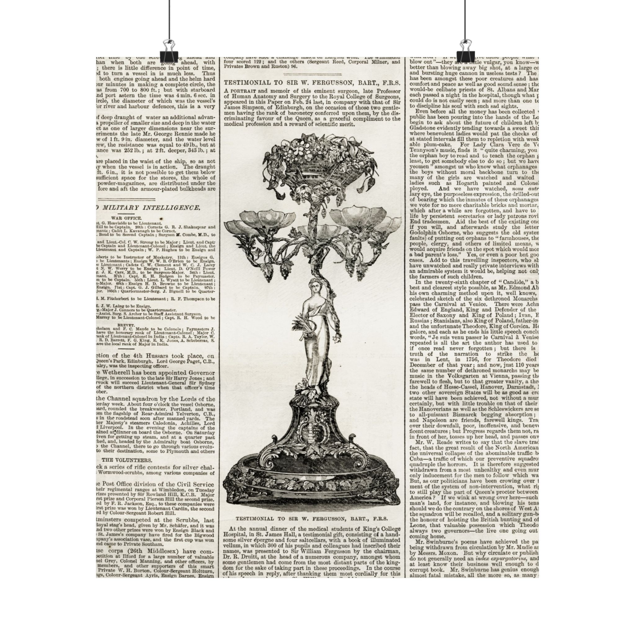 Vintage Botanical Dictionary Poster — Matte Vertical Wall Art