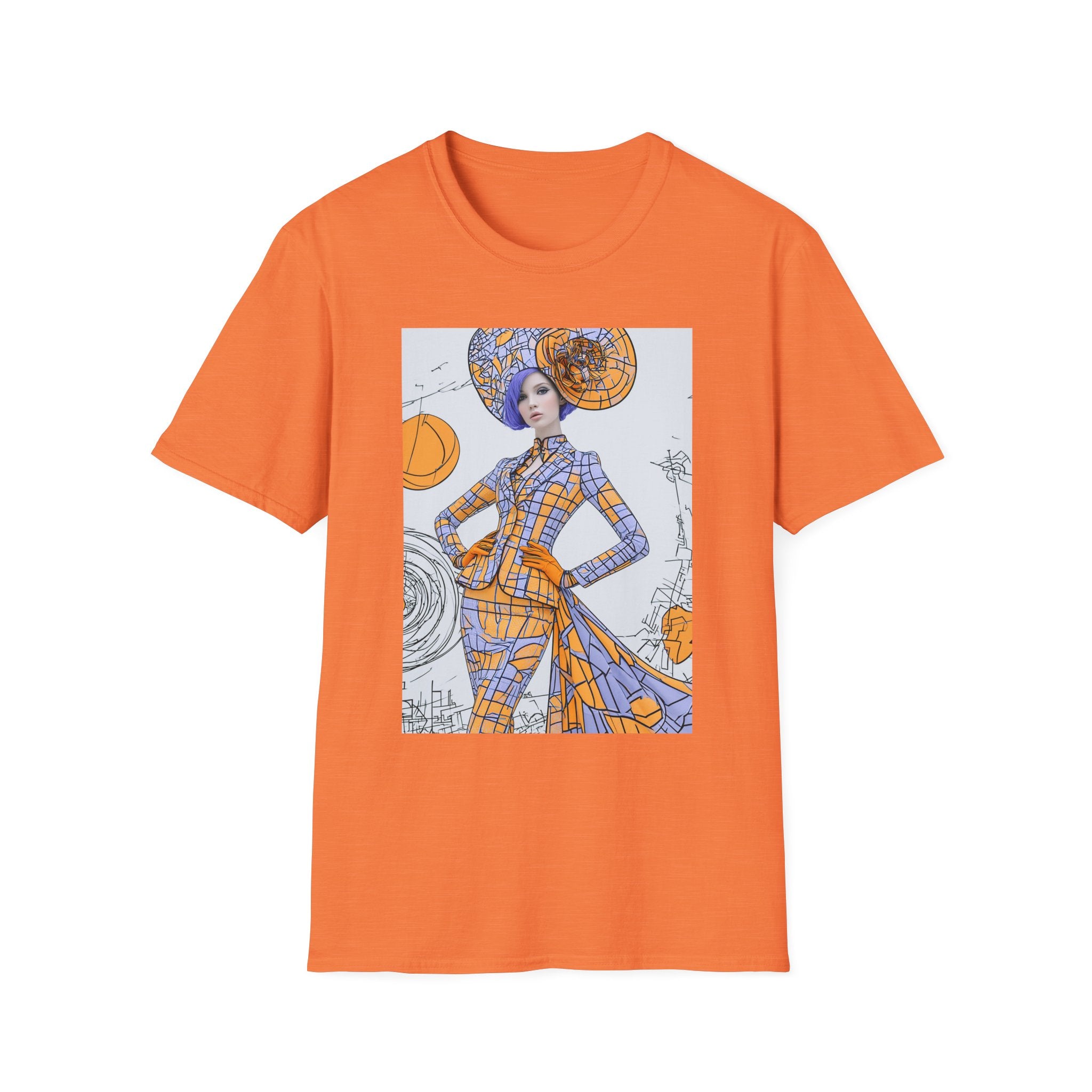 Art Nouveau Pumpkin Fashion T‑Shirt — Stylish Halloween Costume Tee