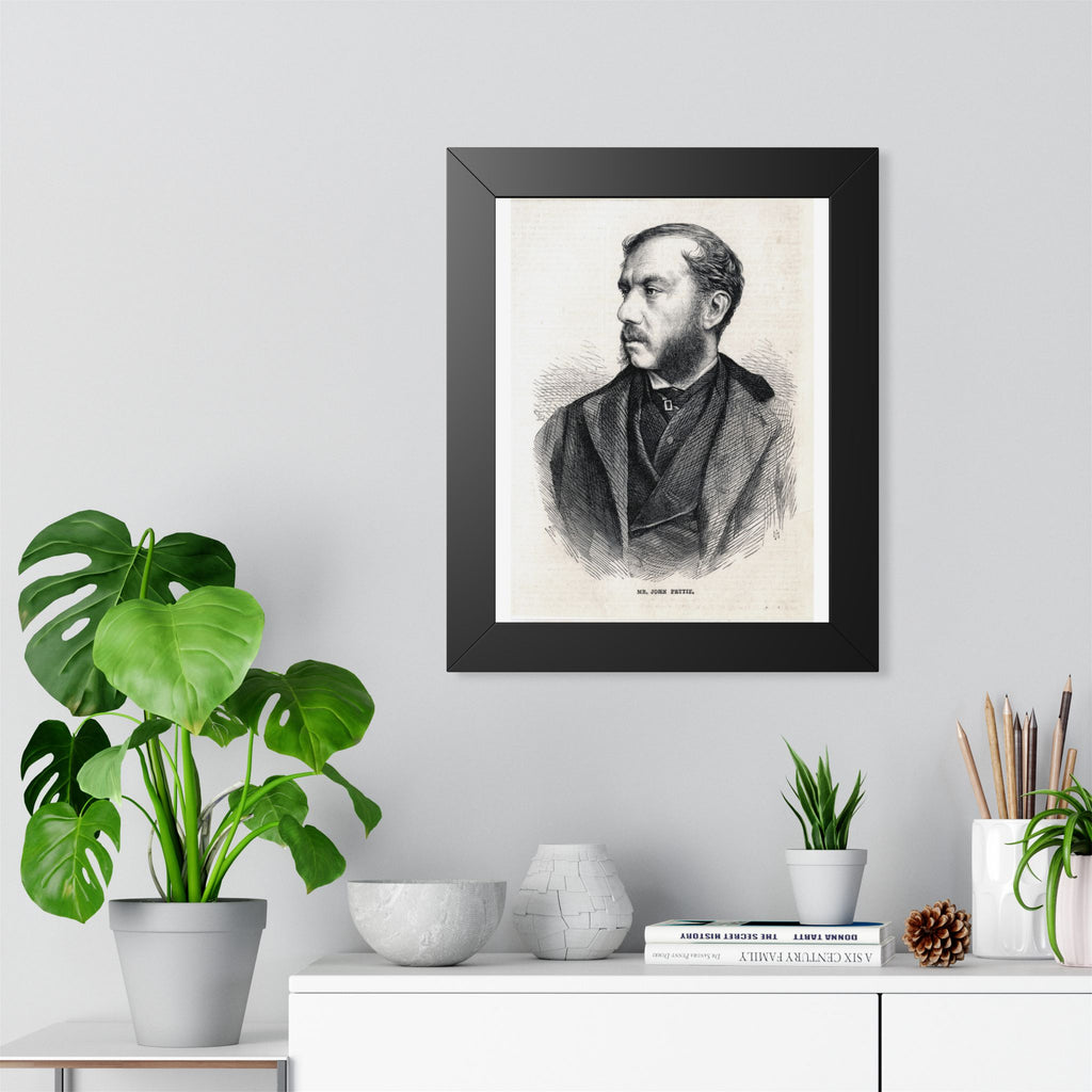 Victorian Gentleman Portrait — Framed Vintage Art Poster