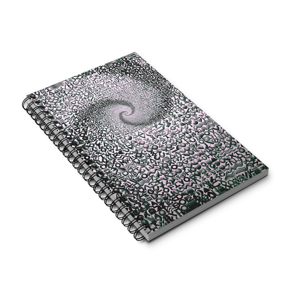 Spiral Notebook — Psychedelic Letter Swirl Spiral Journal
