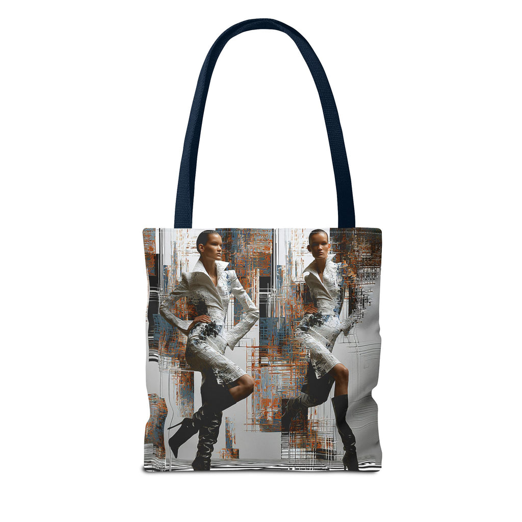 Fashion Photo Art Tote Bag — Stylish Urban Model Print AOP