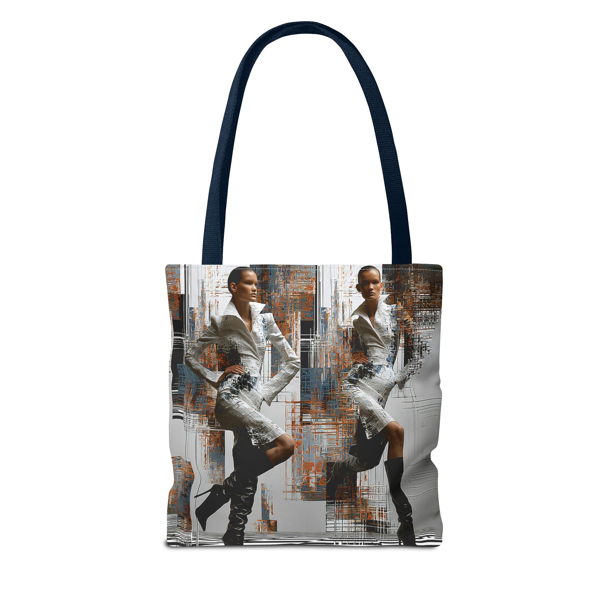 Fashion Photo Art Tote Bag — Stylish Urban Model Print AOP