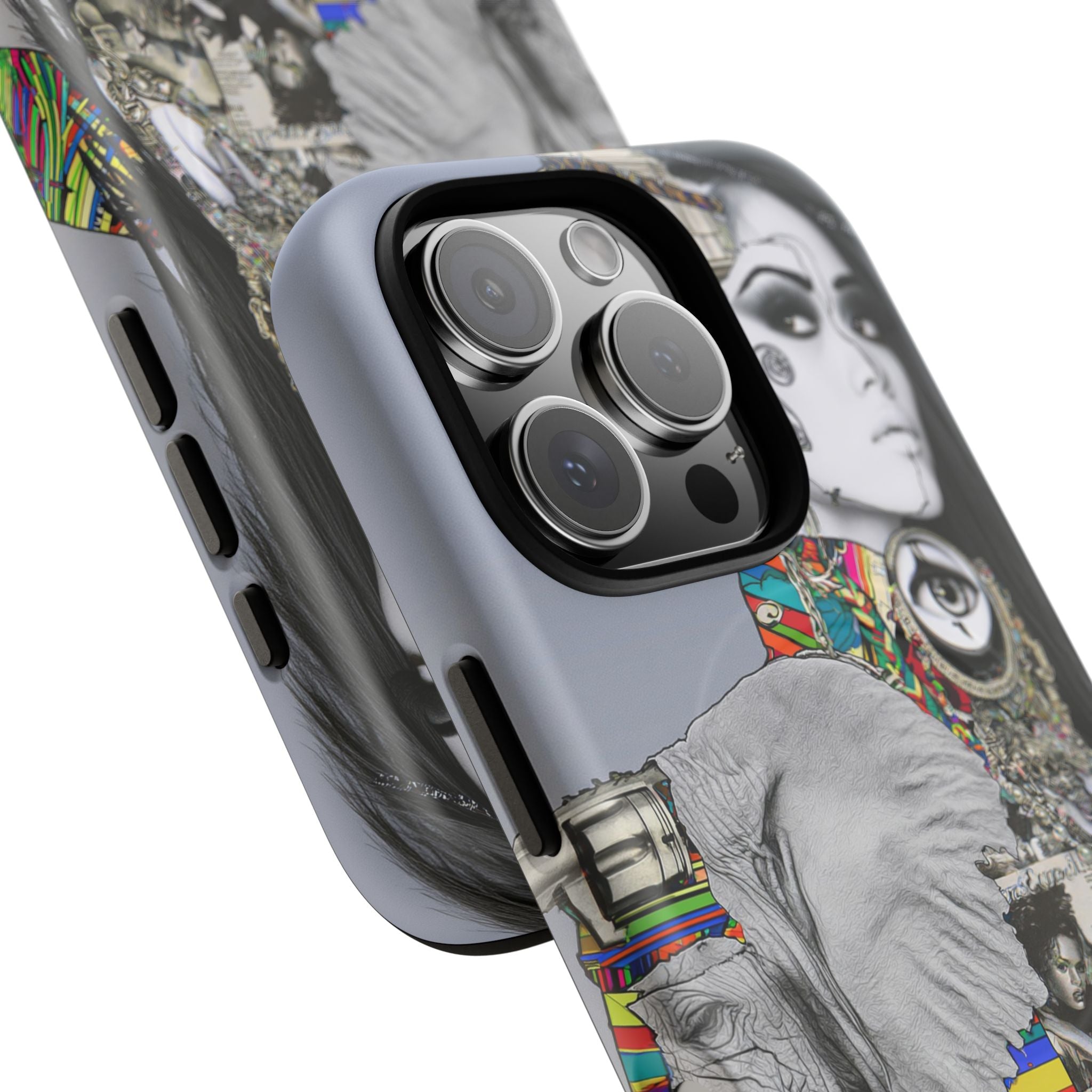 Artistic Elephant Collage Phone Case — Tough Magnetic Protective Cover