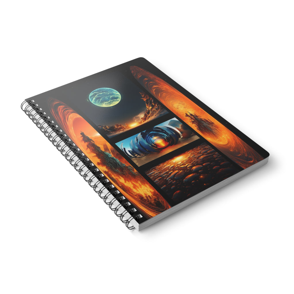 A5 Spiral Notebook — Cosmic Portal Fantasy Landscape Journal