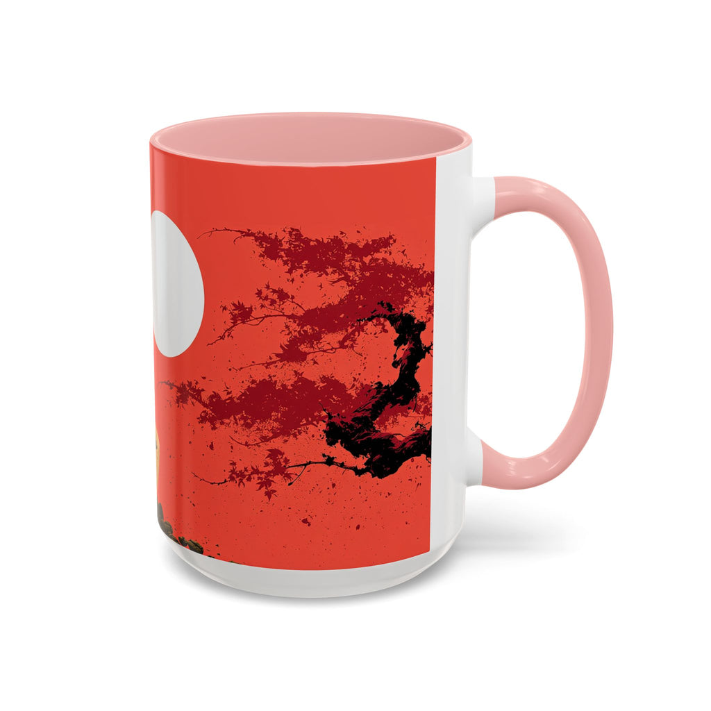 Red Coffee Mug - "Yeah, yeah, yeah ... First Coffee" Vintage Steam Design (11/15oz)