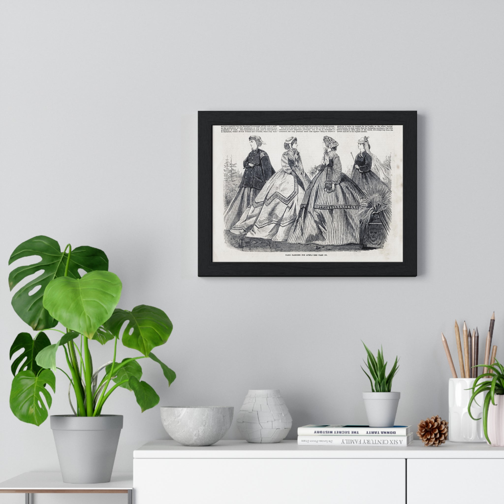 Victorian Fashion Print Poster – Vintage 19th Century Costume Illustration Wall Art