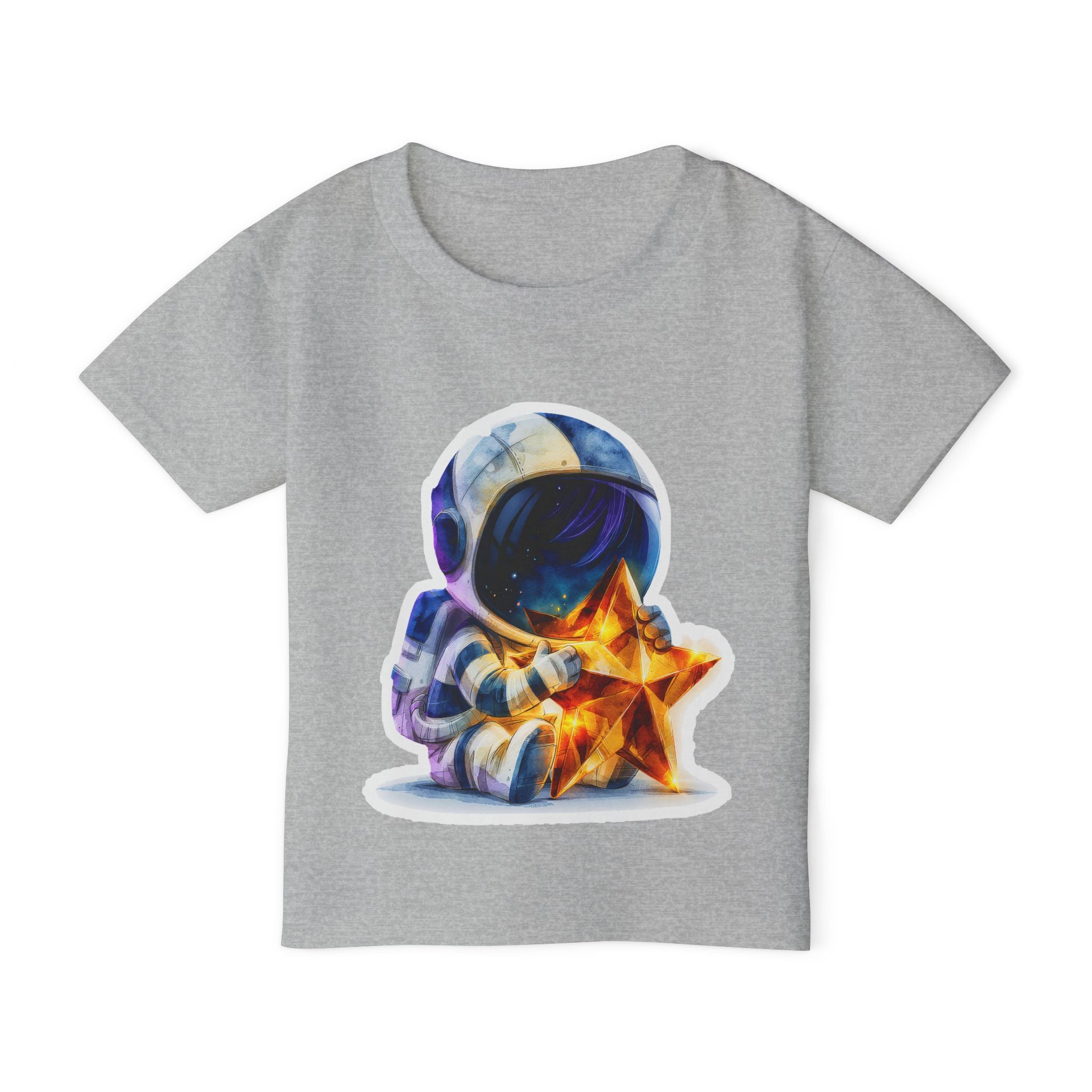 Toddler T-Shirt — Cute Astronaut Holding Star Space Tee