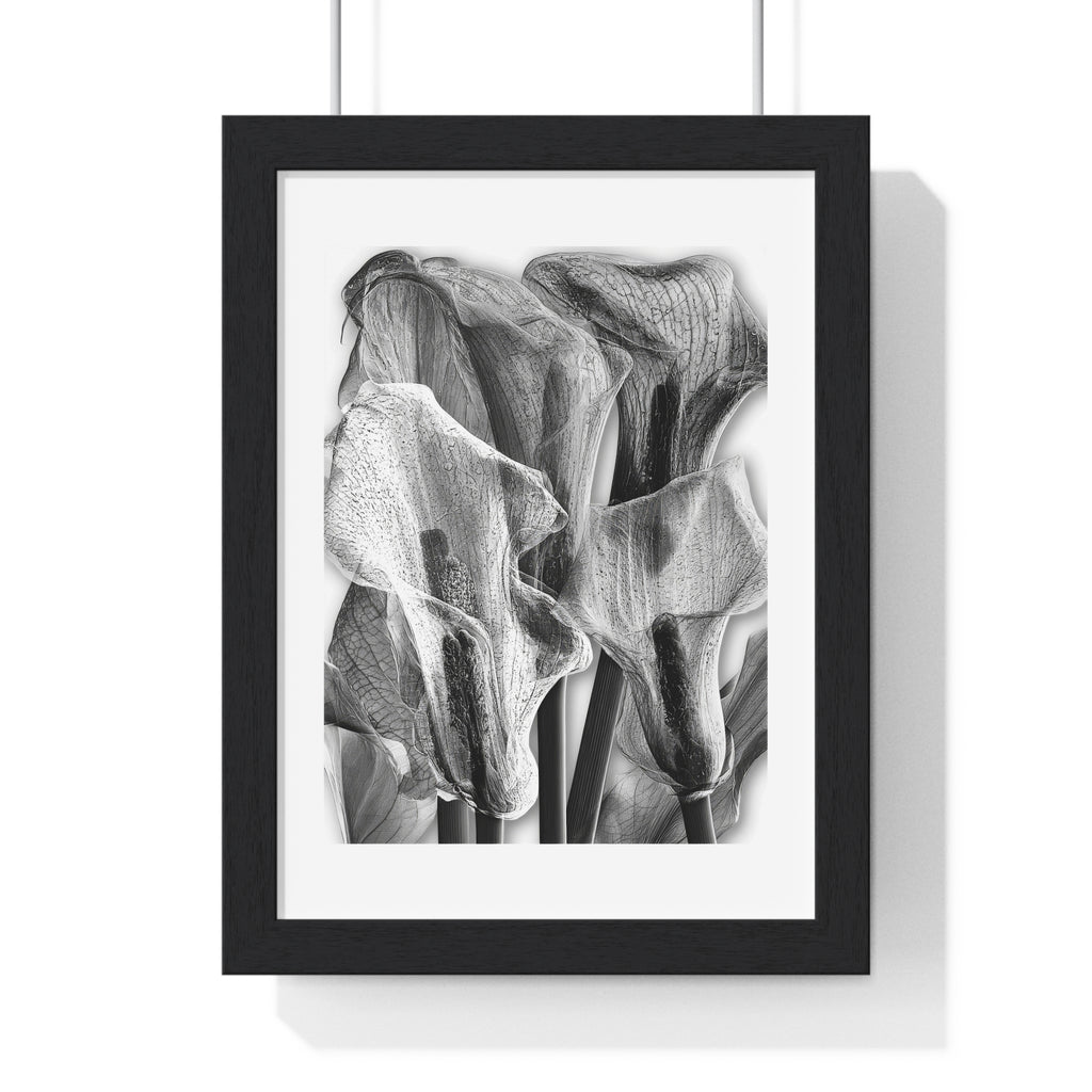 Black & White Calla Lily Framed Poster