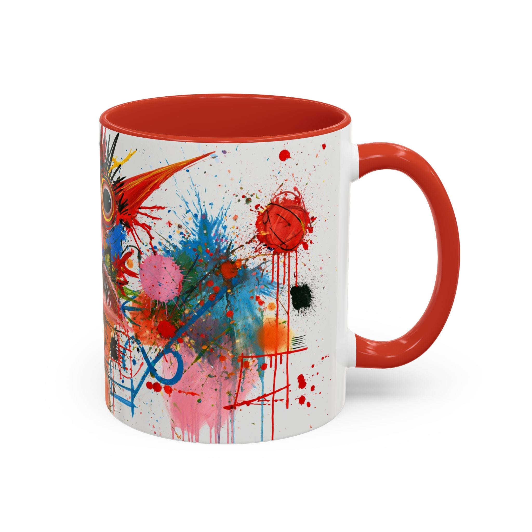 Colorful Abstract Monster Coffee Mug — Vibrant Art Accent Mug (11/15 oz)