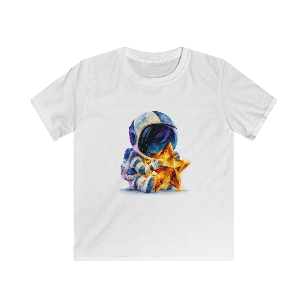 Kids Astronaut T‑Shirt — Cute Space Explorer Holding Star