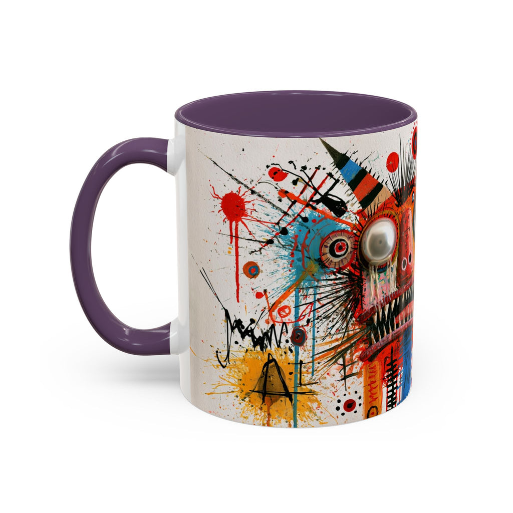 Abstract Monster Art Coffee Mug — Colorful Graffiti-Style Accent Mug (11/15oz)