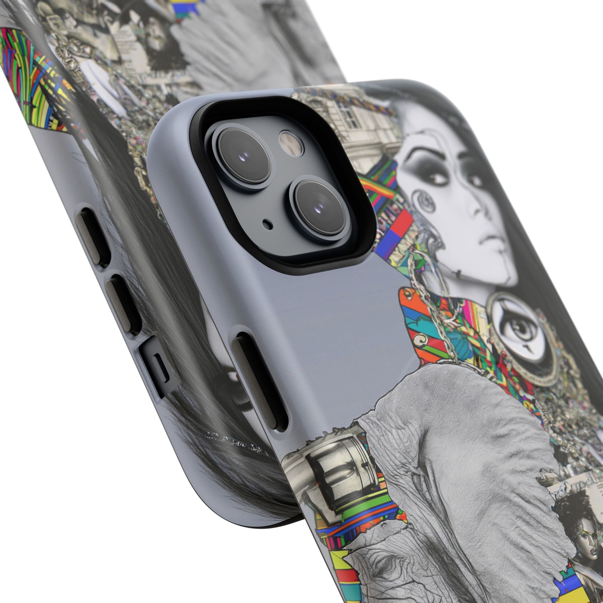 Artistic Elephant Collage Phone Case — Tough Magnetic Protective Cover