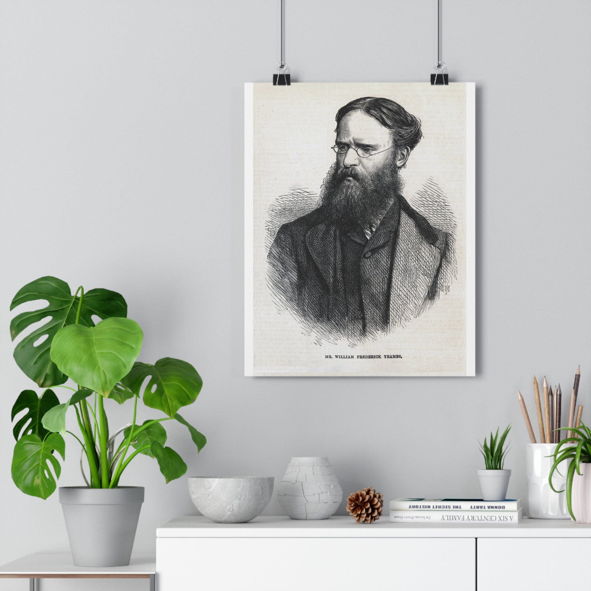 Historical Portrait Poster — William Frederick Yeames Antique Engraving Print