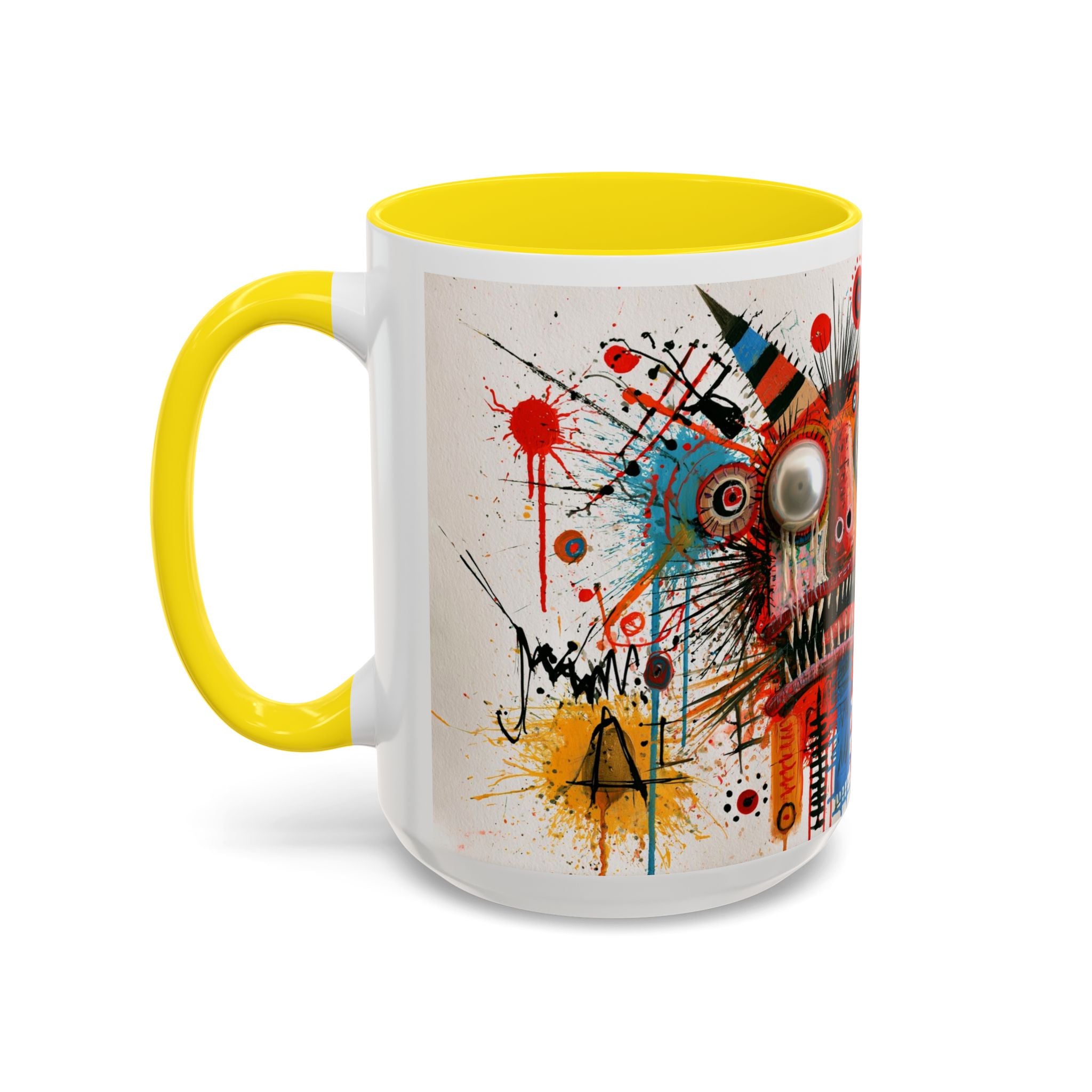 Abstract Monster Art Coffee Mug — Colorful Graffiti-Style Accent Mug (11/15oz)