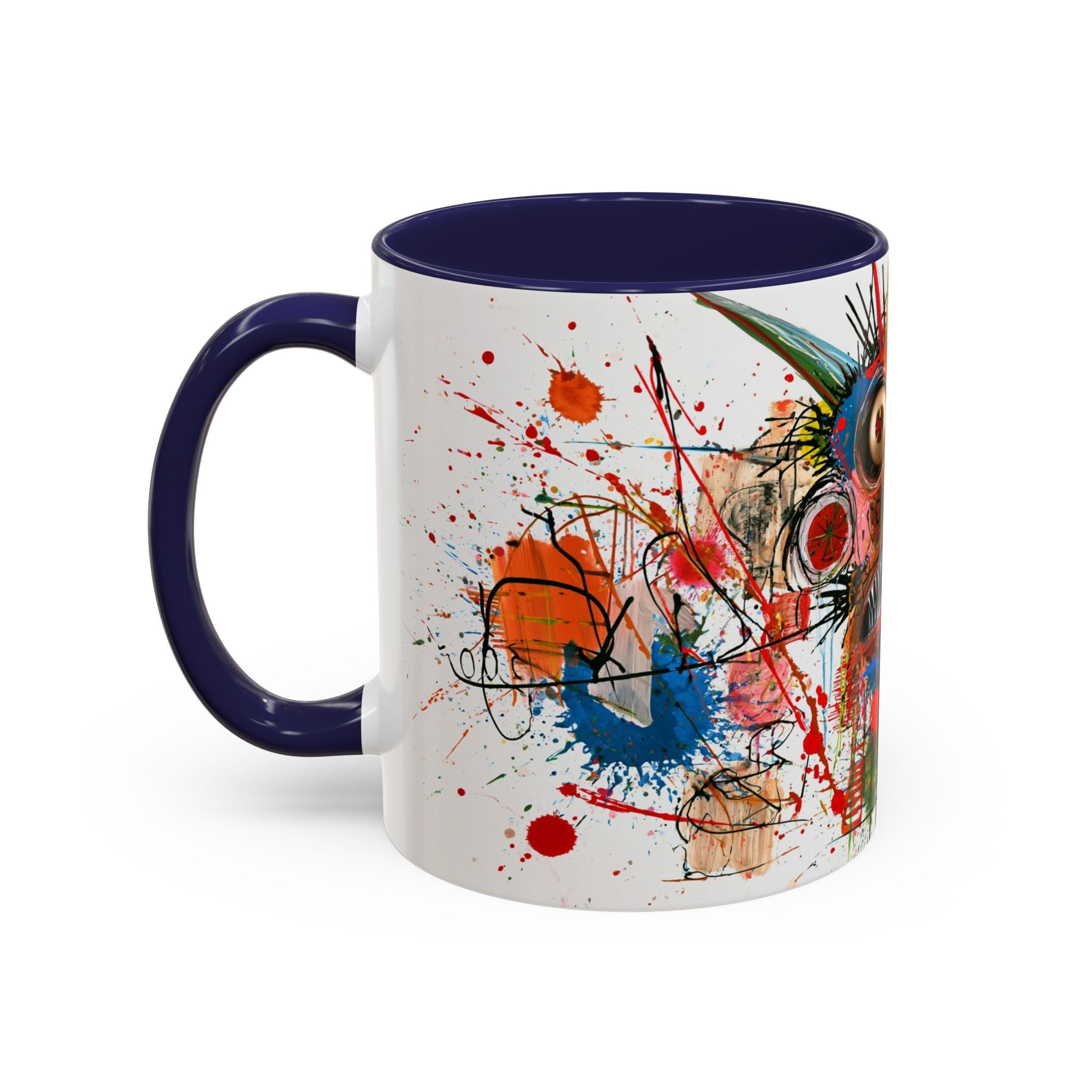 Colorful Abstract Monster Coffee Mug — Vibrant Art Accent Mug (11/15 oz)