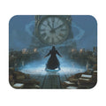 Mystic Library Clockroom Mouse Pad — Fantasy Wizard Desk Mat