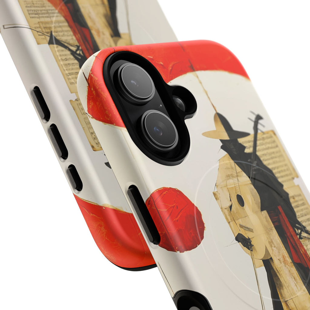 Samurai Shadow Tough Magnetic Phone Case — Japanese Ink Art Design