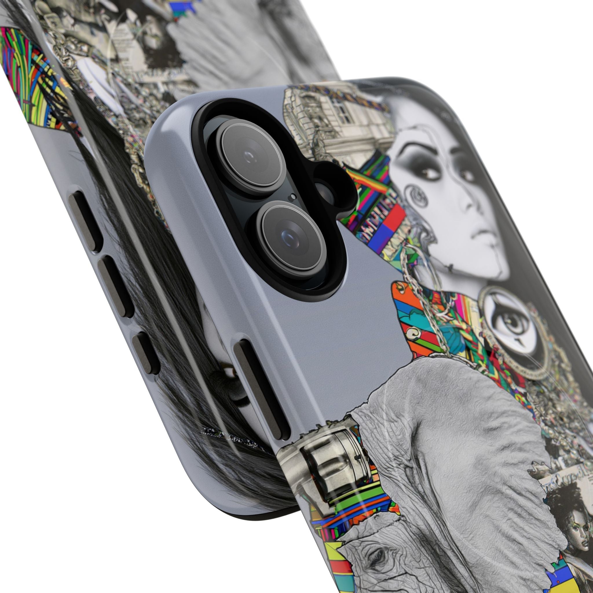 Artistic Elephant Collage Phone Case — Tough Magnetic Protective Cover