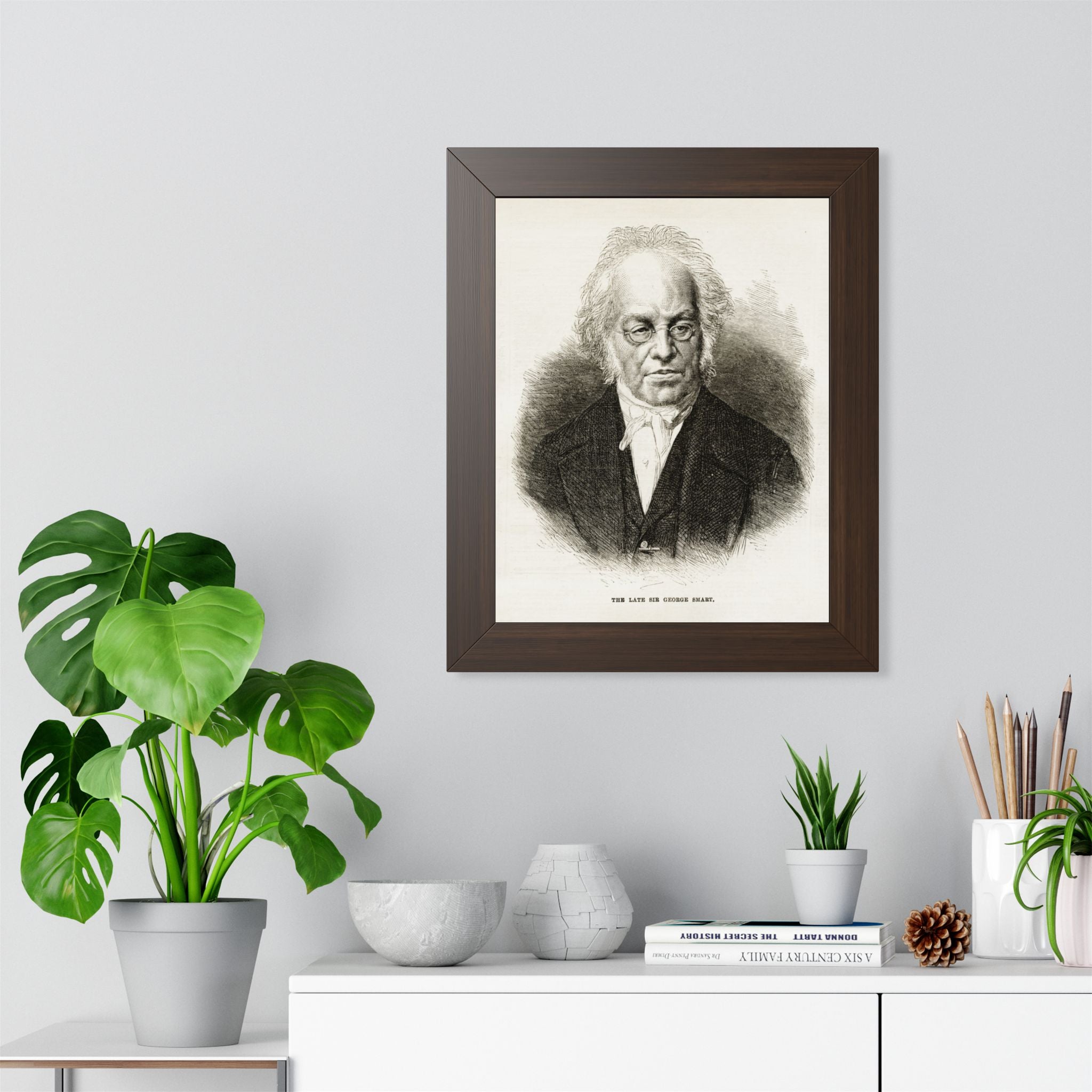Framed Poster — Vintage Engraved Portrait Wall Art
