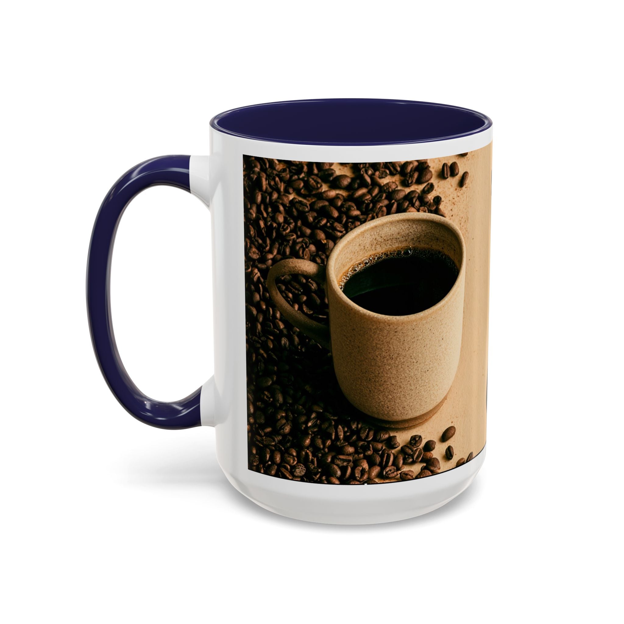 Coffee Mug — "Yeah, yeah, yeah...But First Coffee" Accent Ceramic Mug (11/15oz)