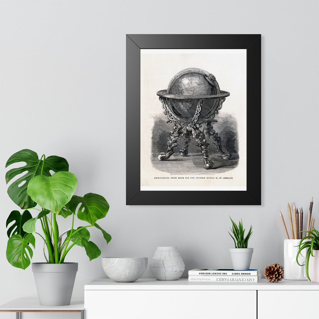 Antique Globe Illustration Framed Poster