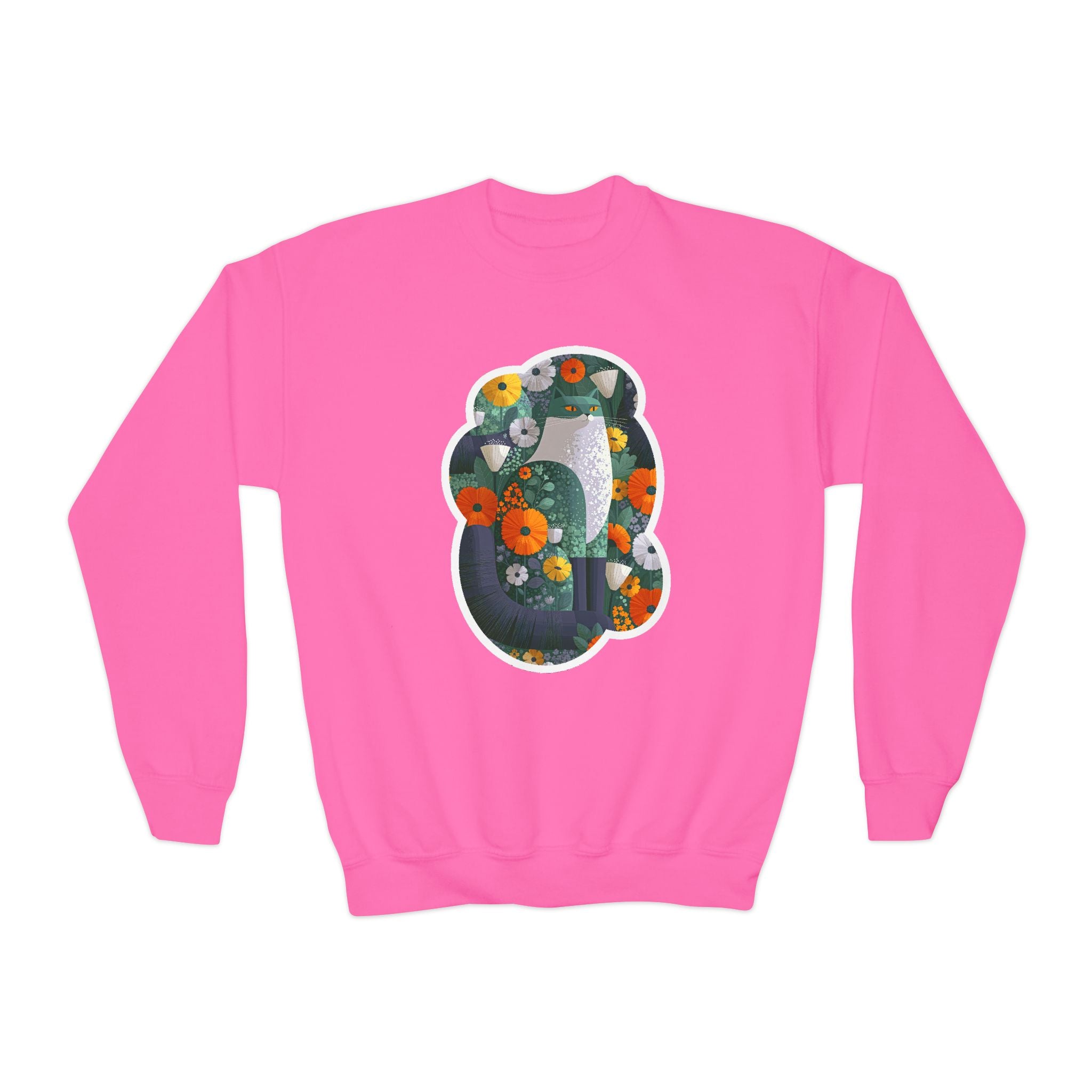 Youth Sweatshirt — Floral Number 8 Crewneck