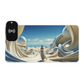 LED Wireless Charging Gaming Mouse Pad — Surreal Desert Fantasy Design
