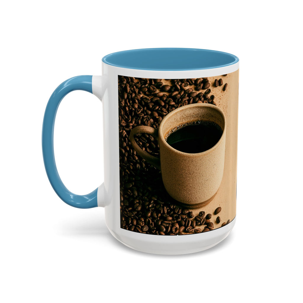 Coffee Mug — "Yeah, yeah, yeah...But First Coffee" Accent Ceramic Mug (11/15oz)