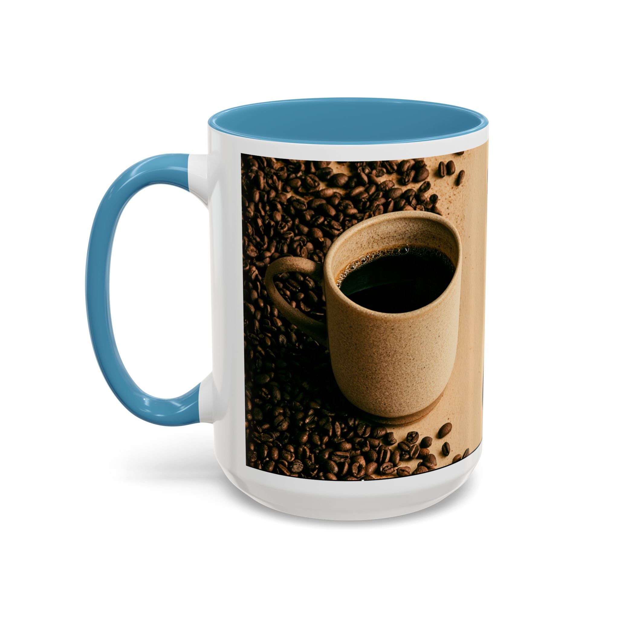 Coffee Mug — "Yeah, yeah, yeah...But First Coffee" Accent Ceramic Mug (11/15oz)