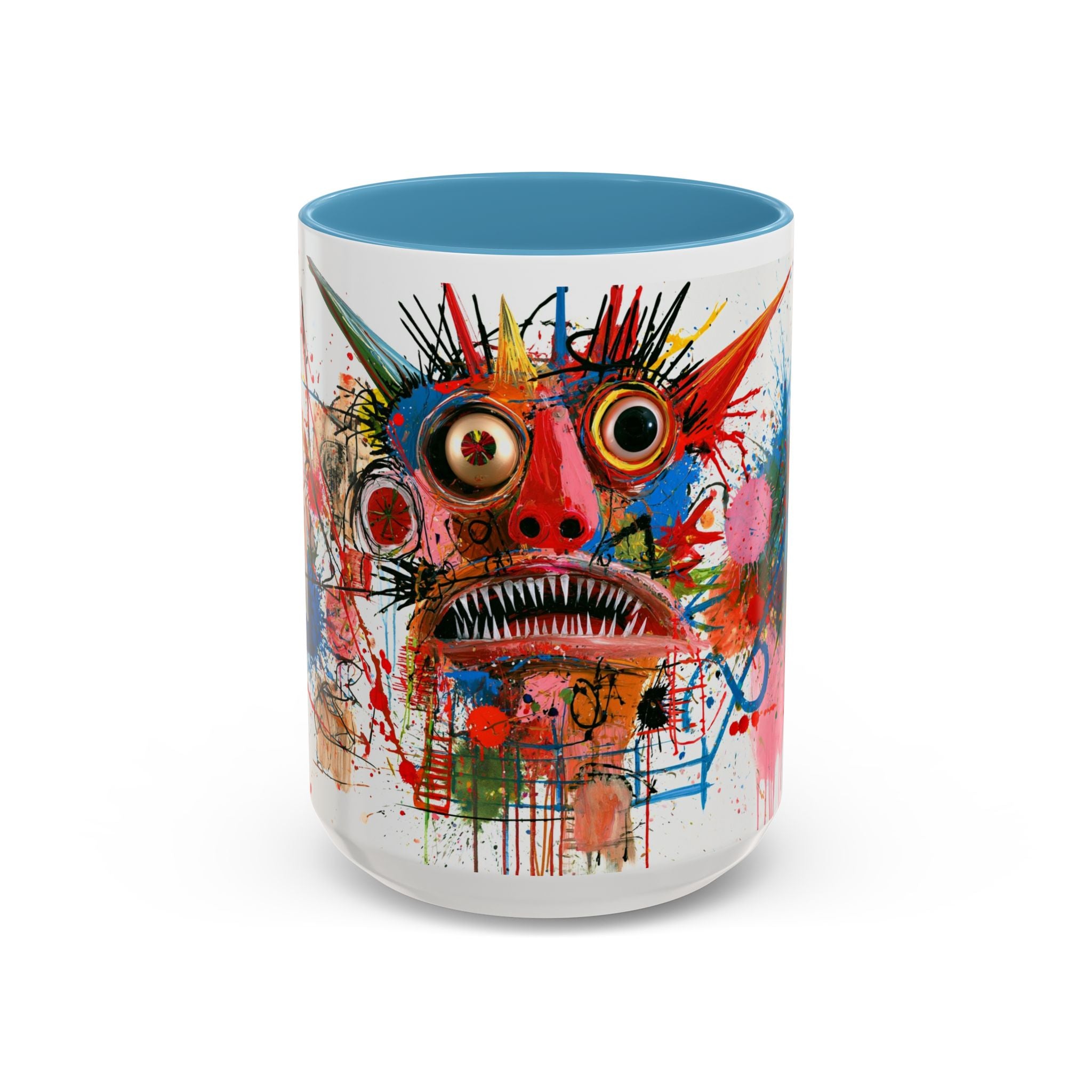 Colorful Abstract Monster Coffee Mug — Vibrant Art Accent Mug (11/15 oz)