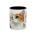 Artistic Orange Tabby Cat Accent Coffee Mug — 11/15oz