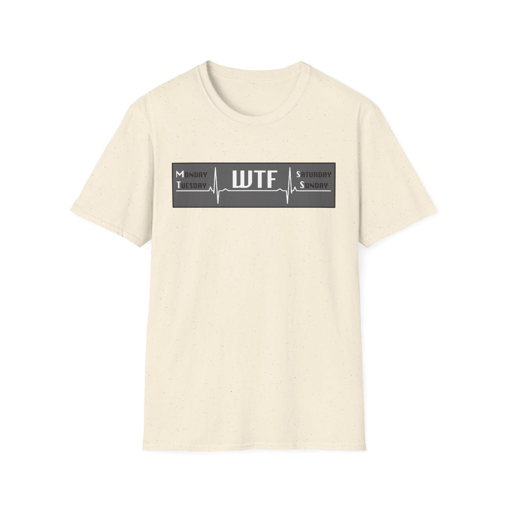 T-Shirt — WTF Weekday Pulse Graphic Tee (Monday–Sunday)